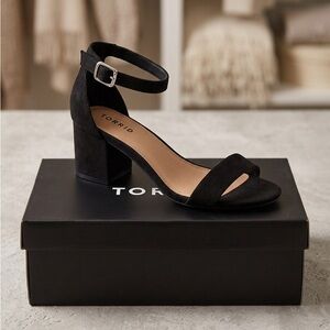 Torrid Elegant Black Suede Heels